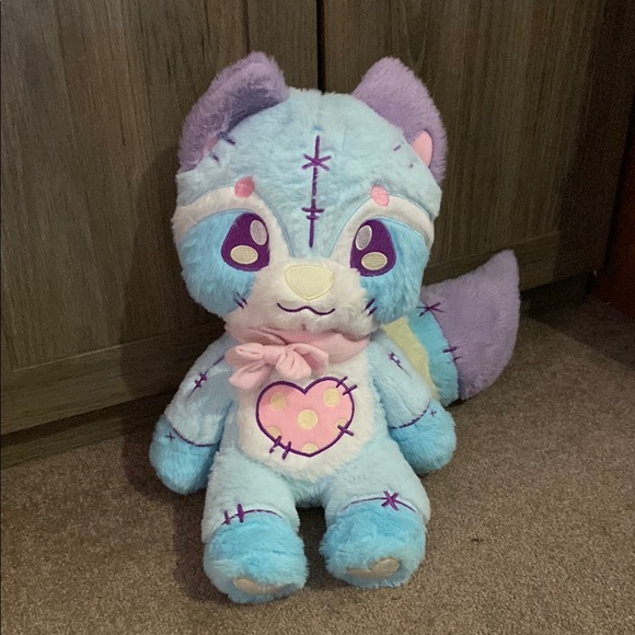 Sugary Carousel Other - Patches the Patchwork Raccoon Sugarbell Pal jumbo plushie